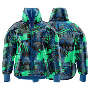 Veste matelassée en coton pour femmes personnalisée en gros col montant fermeture éclair manches longues motif solide vente chaude manteau d'hiver teint uni - Product Image 1
