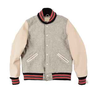 Veste universitaire en molleton de coton personnalisée pour homme, broderie de lettres de baseball, manches en polyester et coton, confort optimal, style - Product Image 1