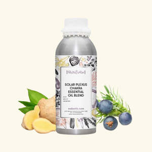 Huile Essentielle Thérapeutique Pressée à Froid pour le Plexus Solaire et les Chakras – Mélange d'Huiles Essentielles Ylang-Ylang, Bois de Santal, Bergamote, Arbre à Thé pour le Corps - Product Image 1