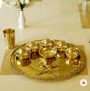 Juego de cena de latón Royal 10Pc Jaali - Product Image 1