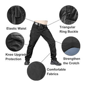 Pantalones Cargo informales ligeros Pantalones de secado rápido para hombre Ripstop Repelente al agua 10 bolsillos Pantalones DE TRABAJO - Product Image 4