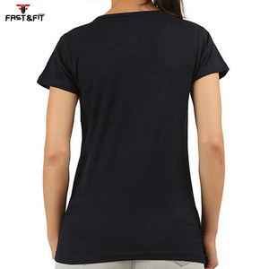 Venta al por mayor de las mujeres de manga larga Camisetas personalizadas de cuello redondo Camiseta Unisex 100% algodón mujeres camiseta - Product Image 3