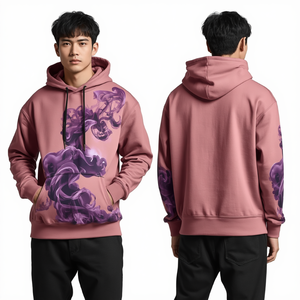 Custom Heavyweight Fashion Hoodie Premium Artistic Print Cotton Pullover Private Label Manufacturer - Product Image 1