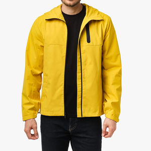 Veste imperméable à glissière pour hommes de la meilleure qualité avec logo personnalisé Veste coupe-vent grande taille pour hommes Design personnalisé - Product Image 1