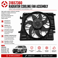 Ventilateur de refroidissement moteur de haute qualité, ensemble de ventilateur de radiateur 31657360 pour Volvo XC60 S90 V90 V60, pièces automobiles