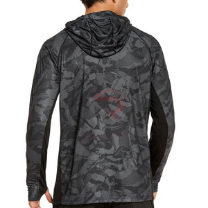 Sweat-shirts à capuche pour hommes personnalisés pour la pêche, respirants, en polyester/coton, de haute qualité, col à capuche d'hiver, tissu imprimé uni - Product Image 5