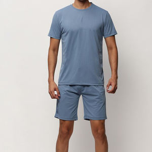 ¡Novedad de 2025! Conjunto de pantalones cortos para hombre, ropa de verano de 2 piezas, camiseta, pantalones cortos, conjunto doble de algodón y poliéster para hombre - Product Image 1