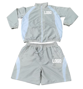 Chándal Deportivo para Hombre con Logotipo Personalizado OEM, 100% Algodón, Cortavientos, Transpirable, Elástico en Cuatro Direcciones, con Capucha y Cierre de Cordón Lateral - Product Image 5