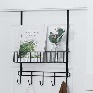 Factory Supplied Metal Over-the-<b>Door</b> 5-<b>Hook</b> Hanger with Clothing Basket - Product Image 5