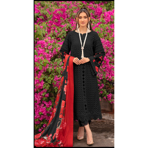 Trajes bordados con estampado de césped de algodón pesado de diseñador, Ropa Étnica de estilo indio paquistaní, nuevos diseños, mujeres islámicas de verano - Product Image 5