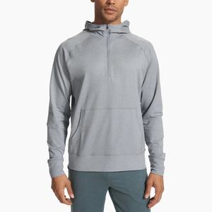 Nuevo diseño, rendimiento, ligero, 4 vías, estiramiento, media cremallera, bolsillo de canguro, Sudadera con capucha para hombre - Product Image 4