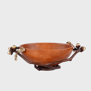 Bol en bois de la plus haute qualité avec poignée en forme d'oiseau bol à salade de table classique pour les fournitures de restaurant d'hôtel en vente - Product Image 6