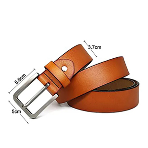 Cinturón de cuero genuino personalizado de fábrica para hombres, cinturón de cuero de vaca versátil y de moda para hombres, servicio OEM de lujo - Product Image 4