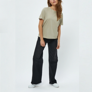 Nueva llegada: Camisetas básicas de algodón para mujer, camisetas casuales de verano para chicas adultas, de manga corta y cuello redondo, hechas en Bangladesh. - Product Image 6
