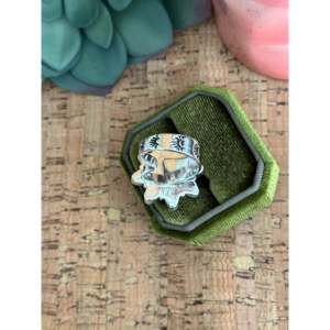 Southwest Handmade <b>Turquoise</b> Opal Sterling Silver Bezel Set Adjustable <b>Ring</b> - Product Image 5