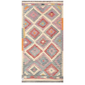 Tapis Kilim d'Afghanistan Maimana 192 X 98 cm, décoration murale - Product Image 1
