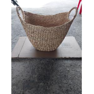 Nuevo juego de cajas y contenedores de almacenamiento de organizador grande, 3 jacintos de agua ovalados, cestas de frutas sostenibles para alimentos y bebidas, decoración artística cuadrada superior - Product Image 1