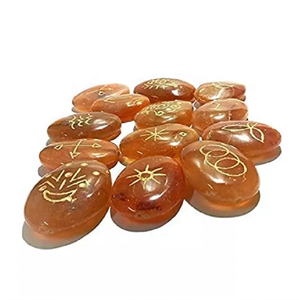 ชุดหินทรงวงรีทรงคาร์เนเลี่ยนสีแดงคารูนา13ชิ้นชุดคริสตัลพลอยคริสตัลบำบัดธรรมชาติชุดคารูน่าขายส่ง - Product Image 5