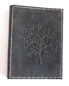 Hardcover <b>Small</b> Pocket Handmade Recycled Cotton Paper Notebook Journal Eco friendly Tree Of Life Embossed Cover Refillable - Product Image 1