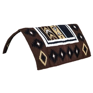 Western Show Horse Saddle Blanket Diseño de Nueva Zelanda Manta de sillín de lana hecha a mano Top Wool Saddle Pad Size - Product Image 1