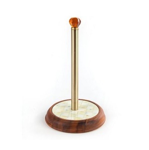 Soporte de papel tisú de madera y metal con soporte de papel tisú de almacenamiento de cocina de la mejor calidad a los precios más baratos - Product Image 1