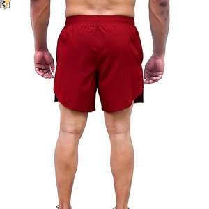 Short extensible en nylon rouge confortable à porter pour le sport short de jogging vêtements de nuit - Product Image 5