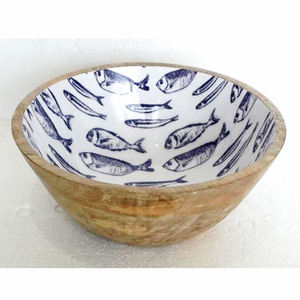 Cuenco para servir de esmalte de madera, lo mejor para servir comida, cuenco de exhibición de fideos, diseño japonés, cuenco de vajilla de forma redonda hecho a mano - Product Image 1