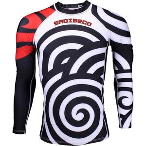 Logo personnalisé Upf 50 + Chemises de compression pour hommes Polyester Rash Guard Bjj Mma Manches longues Surf Maillots de bain Chemises - Product Image 3
