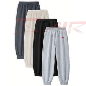 Logo personnalisé Pantalon de jogging pour homme Pantalon de survêtement long et respirant avec fermeture à la taille élastique Tissu en toile pour le sport Course à pied Jogging - Product Image 1