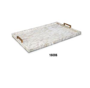 Dernier design Fournisseur de gros poli brillant Plateau de service en métal doré Plateau décoratif en aluminium pour la maison - Product Image 6