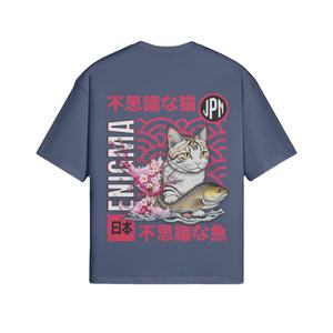 T-shirt traditionnel japonais pour chat, respirant, lavable à l'eau, en pur coton, style vintage rétro, marque de mode, à manches courtes - Product Image 1