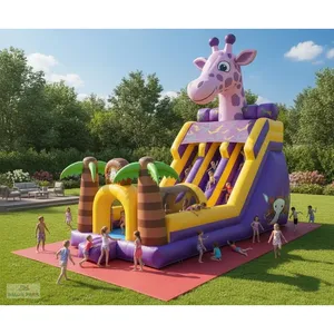 Tobogán Inflable Gigante de Jirafa para Parque de Diversiones - Product Image 1