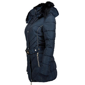 Veste parka pour femme, élégante, avec poignets élastiques, capuche en fourrure, durable, respirante, luxueuse, légère, douce, chaude, vêtement de voyage - Product Image 4