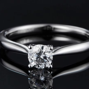 แหวนเพชรโมอิสซาไนต์ทรงกลม เงินแท้ 925 ของขวัญสำหรับเธอ - Product Image 2