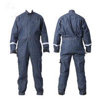 Équipement de protection individuelle globale en denim thermique de grande taille pour vêtements de travail Combinaison uniforme de garde de sécurité pour le travail du pétrole et du gaz