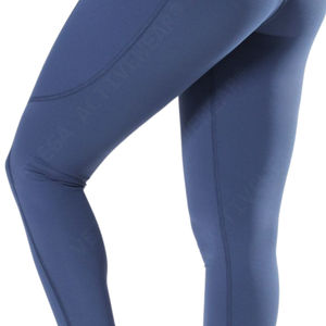 Leggings/Pantalones de Yoga de Cintura Alta con Corte Acampanado, Abertura Lateral, Tejido Gris, Sin Costuras, Elásticos, Largos, Cintura Elástica, Resistentes a las Arrugas - Product Image 5