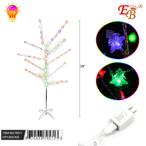 Árbol de luces navideñas transparentes de 59 \ "de alta calidad, 20 piezas/CS, Base de pie personalizada para decoración al aire libre y el hogar, tamaño personalizable - Product Image 1