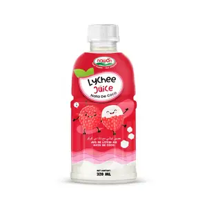 NAWON-taza de zumo de lichi con Nata de Coco, 320ml, fabricante de bebidas OEM/ODM