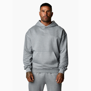 Chándal de invierno informal para hombre con logotipo en la parte delantera 100% algodón personalizado de dos piezas para correr chándal con capucha en venta - Product Image 1