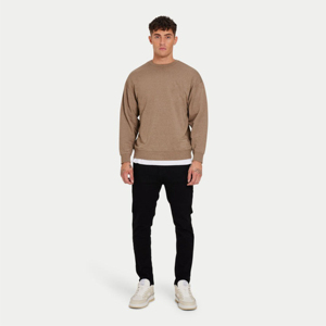 Sweatshirts pour hommes personnalisés teints en couleur unie pull unisexe personnalisé sweat unisexe col rond hommes sweat - Product Image 2