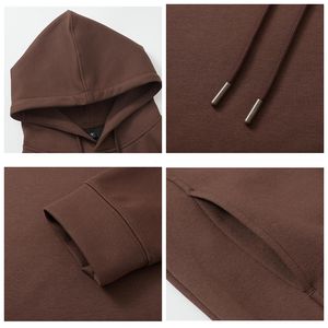 Sweat-shirt à capuche uni de haute qualité avec logo personnalisé, 330 g/m², 100 % coton, poids lourd, taille plus, sweat-shirt décontracté pour hommes - Product Image 6