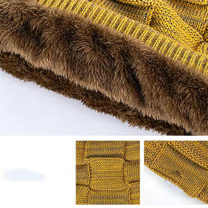 หมวกบีนนี่ขนสัตว์ให้ความอบอุ่นสำหรับผู้ชายหมวกถักลายตัวอักษร/ลายจุดสำหรับธุรกิจโลโก้ตามสั่งสำหรับฤดูหนาว - Product Image 4