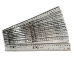 BOTs Four DOTs Regla de medición de plástico transparente de 12 pulgadas 12,2X2 pulgadas Paquete de 12 - Product Image 1