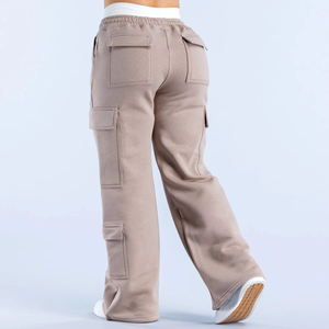 Pantalones de Mujer de Forro Polar Transpirable a Bajo Precio, con Cordón Elástico, Detalle de Costura Destacada, Cintura Alta, Hechos en Pakistán - Product Image 2