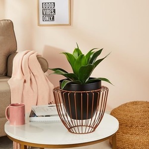 Hermosas mini jardineras de metal hechas a mano elevan tu espacio con diseños de moda macetas colgantes para balcón sala de estar - Product Image 4