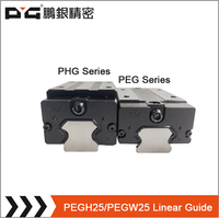 Roulements linéaires de précision PYG S55C Guides linéaires de précision Glissières PEGH25 PEGW25 CNC/Laser Étanches à la poussière 100-4000mm