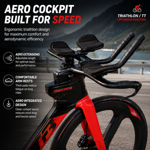 Bicicleta de Triatlón TWITTER T3 de Fibra de Carbono Aero, 24 Velocidades, Ruedas de 3 Radios con <span class=keywords><strong>Frenos</strong></span> de <span class=keywords><strong>Disco</strong></span> Hidráulicos, Manillar TT, Bicicleta Urbana de Carreras Kona - Product Image 3