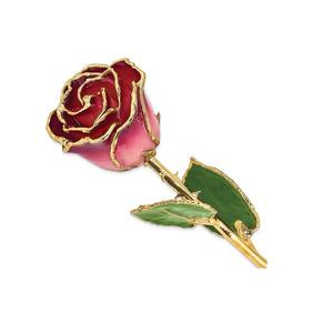 Wholesale 24K Gold Dipped Real Pink Roses Preserved Natural Long Stem Rose Flower for Valentines Day Anniversary <b>Gift</b> On <b>Sale</b> - Product Image 1