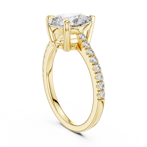 Elegante Anillo de Compromiso con Diamante Corte Pera, Certificado IGI, Clásico, en Plata, Oro, Chapado en Oro de 18K, con Engaste de Garras, para Novia, Boda, Joyería Fina - Product Image 3