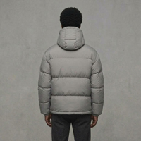 Nouvelle veste bomber matelassée à capuche en polyester pour homme, style streetwear personnalisé, fermeture éclair frontale, collection 2027